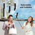 40 in Selfie Stick, Retractable Phone Tripod with Wireless Remote Control & Light, Compatible with All Cellphones