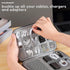 Travel Case Carry Pouch Electronic Accessories Organizer Portable Waterproof Double Layers All-in-One Storage Bag for Power Bank USB Cable Mouse Cords Charger Phone Earphone Flash Drive Black