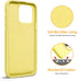 Hython iPhone 13 Pro Max Case with 360° Rotatable Ring Holder, Shockproof Rubber Protective Cover for Women, Yellow