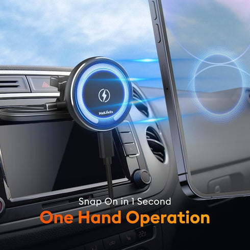 MAGJIEYX 17 16-12, 3X 99% 3M (38W CD Slot Magnetic Wireless Car Mount Charger for iPhone Stable on Bumpy Roads