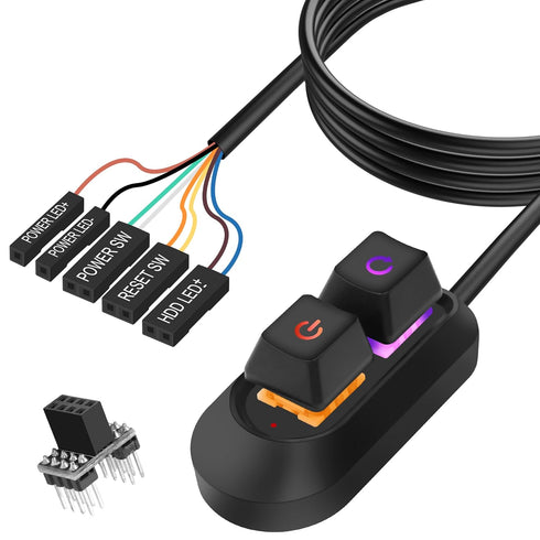 MEIRIYFA Desktop Computer Power Switch Power Supply Cable, External PC Power Button