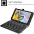 Fintie Folio Keyboard Case for Samsung Galaxy Tab A 8.0 2018 Model SM-T387, Black PU Leather Stand Cover