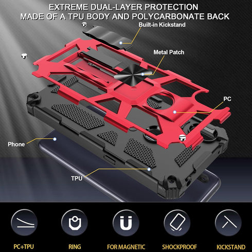 Ailiber Alcatel Axel(5004R) Phone Case - Rugged Case with Kickstand, Magnetic Mount, Compatible with Cricket Alcatel