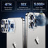Uyiton for iPhone 13 Pro/Pro Max Camera Lens Protector - Strong Adsorption - Drop Protection - Metal Ring Tempered Glass
