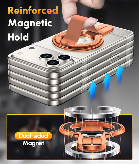 GripMate 2nd 17 16 15 14 13 12 Magnetic Phone Ring Holder for MagSafe, Removable Finger Loop Phone Ring Grip, Two-Sided