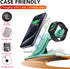 3 in 1 Foldable Charging Station for Apple Products, Fast Wireless Charger Dock for iPhone, iWatch, AirPods (Green)