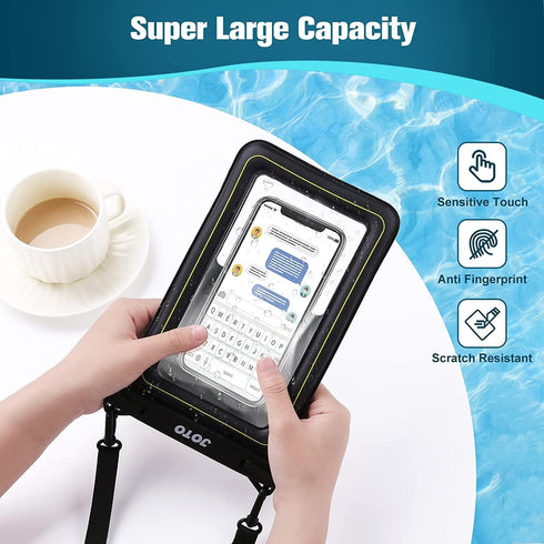 JOTO IP68 Large Waterproof Floating Phone Pouch, Big Float Dry Bag for iPhone 15 14 13 12 11 Pro Max Galaxy S24 S23