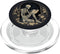 PopSockets MagSafe PopGrip for iPhone, Librarian Skeleton Gothic Goth Book Reading Lover