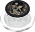 PopSockets MagSafe PopGrip for iPhone, Librarian Skeleton Gothic Goth Book Reading Lover