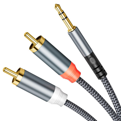 3.5mm to RCA Cable 6.6ft, 2 RCA to 3.5mm AUX Male to