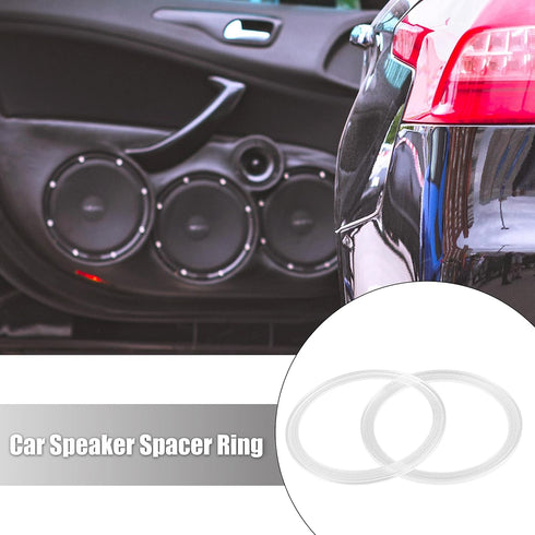 Unifizz 2Pcs Car Speaker Spacer Ring Acrylic Transparent Mounting Spacer Plate 146mm ID for 6.5 Inch