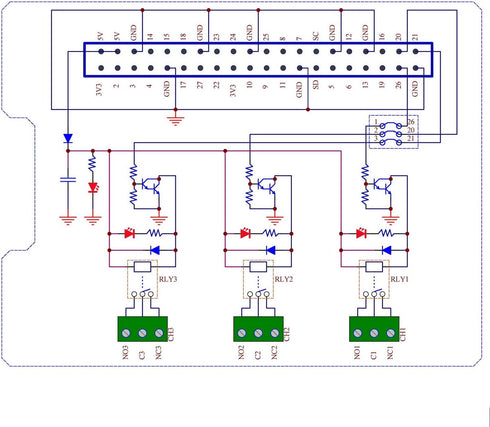 Electronics-Salon RPi Power Relay Board Expansion Module, for Raspberry Pi A+ 3A+ B+ 2B 3B 3B+ 4B