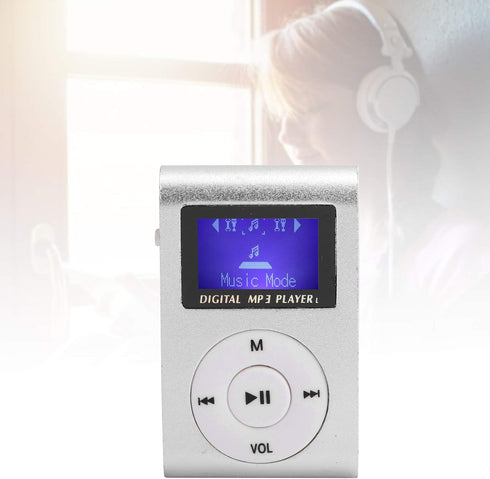 wendeekun MP3 MP3 MP3 Clip Player, Digital Lossless Music Player, Portable Mini Music Player Sports BackClip LCD Screen
