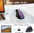 memzuoix Wireless Ergonomic Mouse, 2.4G Optical Cordless Mice with 800/1200/1600 DPI, Vertical Design for Laptop, Mac,