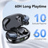 Wireless Earbuds Bluetooth 5.3, 60hrs Playtime with Digital Display, Sports Headphones with Earhook, Black