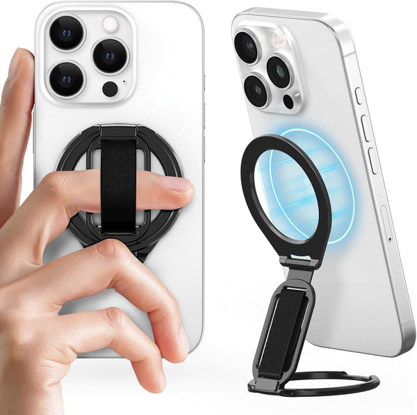 XZZUO Compatible with MagSafe Phone Grip with Phone Ring Holder, All-in-ONE Cell Phone