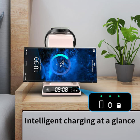Wireless Charger for Samsung Galaxy S24 Ultra, Charging Station for Galaxy S23/S22/S21/Z Flip5/Note20, Watch Charger