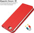 iCoverCase Genuine Leather Wallet Case Compatible with iPhone 6s Plus/6 Plus - Wrist Strap, Card Holder, Kickstand