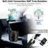 Hiitytin 2-in-1 360 Magnetic Car Cup Holder Phone Holder, Cup Holder Extender for Car, Universal Magsafe Cupholder Car