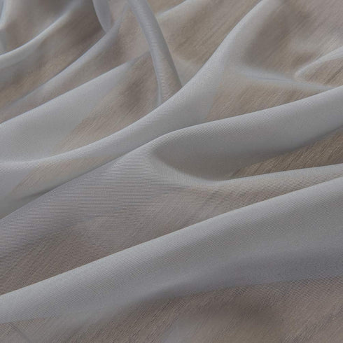 ZebraSmile 1 Panel Tab Top Curtains - Sheer Drapery for Bedroom & Living Room - Silver Gray 88(H) X55(W) in