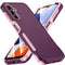 SunRemex Samsung Galaxy A14 5G Case, Dual Layer Heavy Duty Shockproof with HD Screen Protector (WineRedPink)