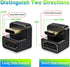 AGVEE 2 Pack Mini HDMI Male to HDMI Female Adapter, 180 Degree Angled U-Shaped 4K@60HZ Converter, Black