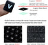 MUBUY-GOL (6-in-1), Universal Korean Keyboard Stickers Black Background with White Lettering for Computer Laptop