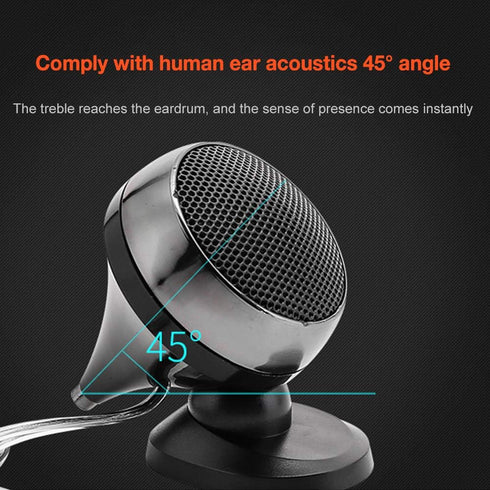 2pcs Loudspeaker Universal Car Tweeter 150W 4Ohm Audio Silk Film for High-Pitched Car Audio Modification