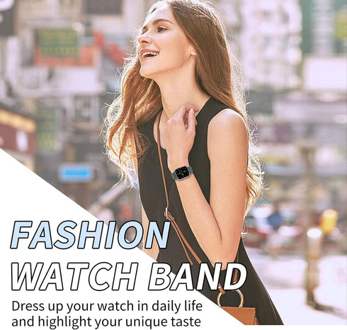 Iwujiao 38mm 40mm 41mm 42mm 44mm 45mm 49mm, 9/8/7/6/5/4/3/2/1 Band Compatible with Apple Watch Replacement Soft
