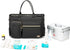 Rabjen Nurse Tote Bag with Padded 15.6” Laptop Sleeve, Medical Supplies Shoulder Bag for Home Health Care
