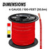 InstallGear 14 Gauge OFC Primary Remote Wire, 100-feet Red | Speaker Cable for Car Speakers, Home Theater
