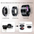 Brvlsoc 3-in-1 198 0.63 15 Set Smartphone Camera Lens Kit Fisheye, Wide-Angle & Macro Clip-On Lens for iPhone, Samsung