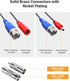 4 Pack 100ft/30m 100pcs Anlapus All-in-One Video Power Cable, BNC Extension Surveillance Camera Cables for CCTV