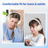 3.5mm 4.9ft MP3/4, Botesty Sound Headphones Wired with Microphone, Over Ear Foldable Plug in Headphones Corded