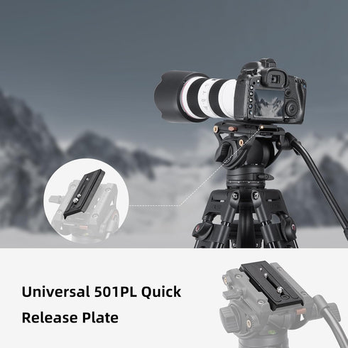 Cayer QR120 1/4 inch 3/8 inch K3 K6 H4 H6 H8 K10 501PL Tripod Fluid Head Quick Release Plate Replacement