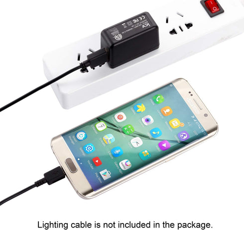 icv USB Wall Charger, 5V 2A AC Power Adapter with US Plug for Phone, Tablet, and Other USB Devices, Small and