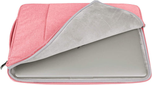 RAINYEAR 15.6 Inch Laptop Sleeve Case, Padded Briefcase with Handle Strap for Chromebook, Pink