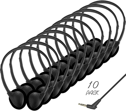 Kids Headphones Bulk for School, 10 Pack Wired On-Ear Classroom Headphones for Students, Children, Toddler Boys Girls