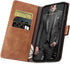 SUANPOT Leather Wallet Case for Samsung Galaxy A52 4G & 5G, RFID Credit Card Holder, Shockproof Cover, Light Brown