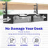 Under Desk Cable Management Tray 25.12", Extra Large No Drill Cord Organizer with Adjustable Clamps for Home Office