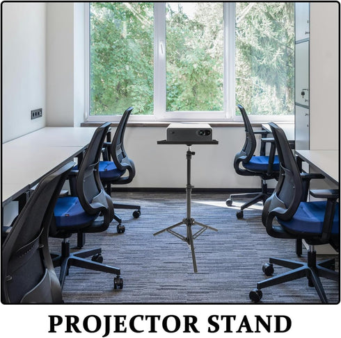 44. 88 Inch, 4.4lbs, 7.09 9.8) Veemoon Small Projector Stand Tripod with Tray, Adjustable Laptop Tripod Holder