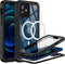 BEASTEK iPhone 12 Waterproof Case, FSN Series IP68 Magnetic Shockproof with Built-in Screen Protector, 6.1 inch (Black)