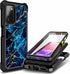 NZND Case for Samsung Galaxy A03S, Built-in Screen Protector, Full-Body Shockproof Rugged Bumper Cover (Marble Design)