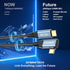 12 inch 4 1FT, 40Gbps 8K@60Hz 240W 90 ZeroneTeck USB C for Thunderbolt Cable High Speed Data Transfer Short, Right