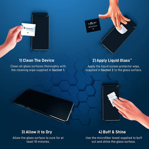LIQUID GLASS Screen Protector with $250 Protection Coverage, Scratch and Shatter Resistant Nano Technology for All