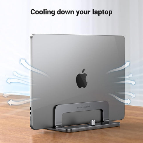 UGREEN 17.3 Inch Vertical Laptop Stand Holder for Desk Compatible with MacBook Pro, MacBook Air Stand Vertical Aluminum