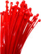 Zip Ties, 100pcs Red 12 Inch Zip Ties, Multi-Purpose Cable Management Ties, Self-Locking for Office and Home