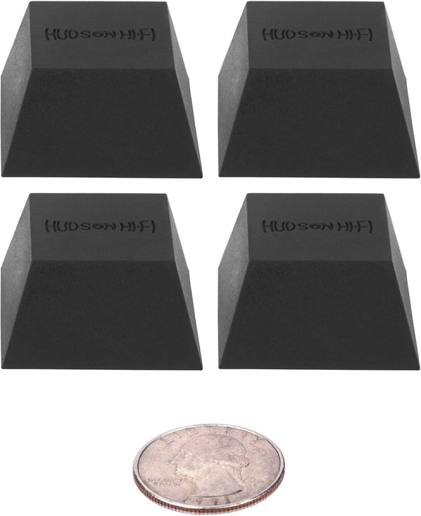 IsoBlock Silicone Isolation Feet (4 Pack) Non-Adhesive Soft Block 60lb Capacity