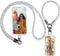 Crystal Phone Lanyard Wrist Strap, Glitter Rhinestone Neck Lanyard Bling Keychain Strap for Women Card Holder