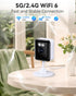 Gianteye 2K 2.4/5GHz 6 2 Cameras for Home Security, Wi-Fi Indoor Camera for Dog/Pet/Nanny/Baby with US Phone App, AI